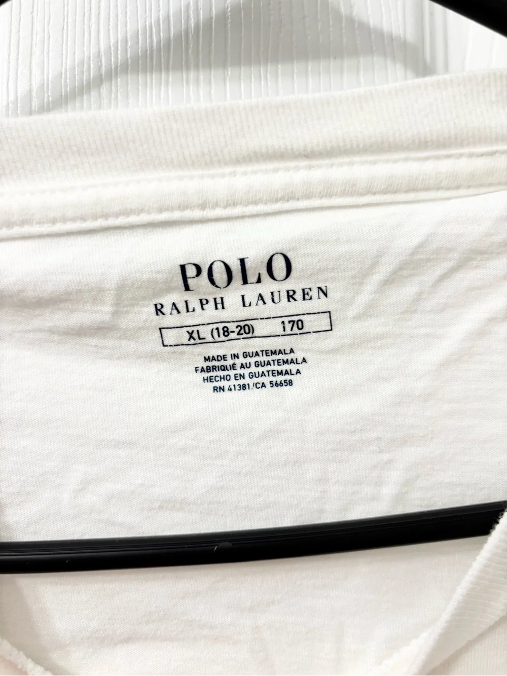 Polo Ralph Lauren Boys XL 18/20 White Polo Bear Christmas Long Sleeve Tee